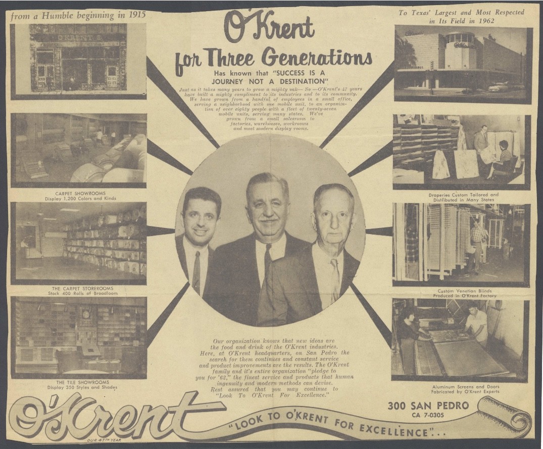 okrent 47 years 47 year celebration ad | O'Krent Floors