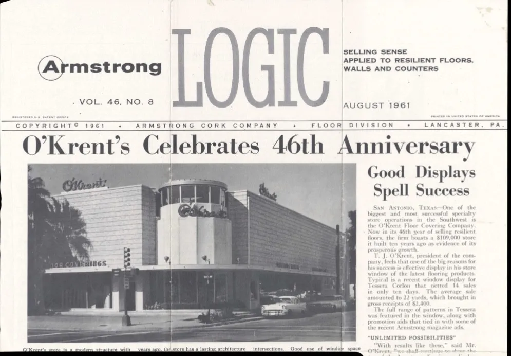 okrent-armstrong 46th Anniversary | O'Krent Floors