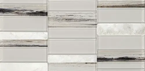 MixingMaterials Marble & Glass Mixed Tile | O'Krent Floors