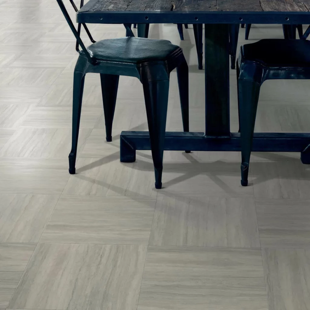 manningtonCommercialAccess-Stone-square Blue Chairs on floor | O'Krent Floors